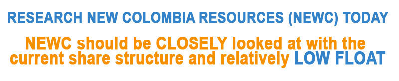 New Colombia Resources, Inc - NEWC